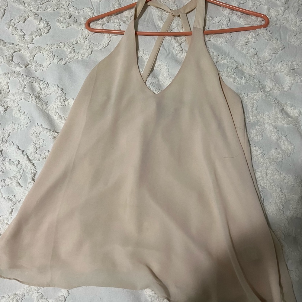 Cream flowy top